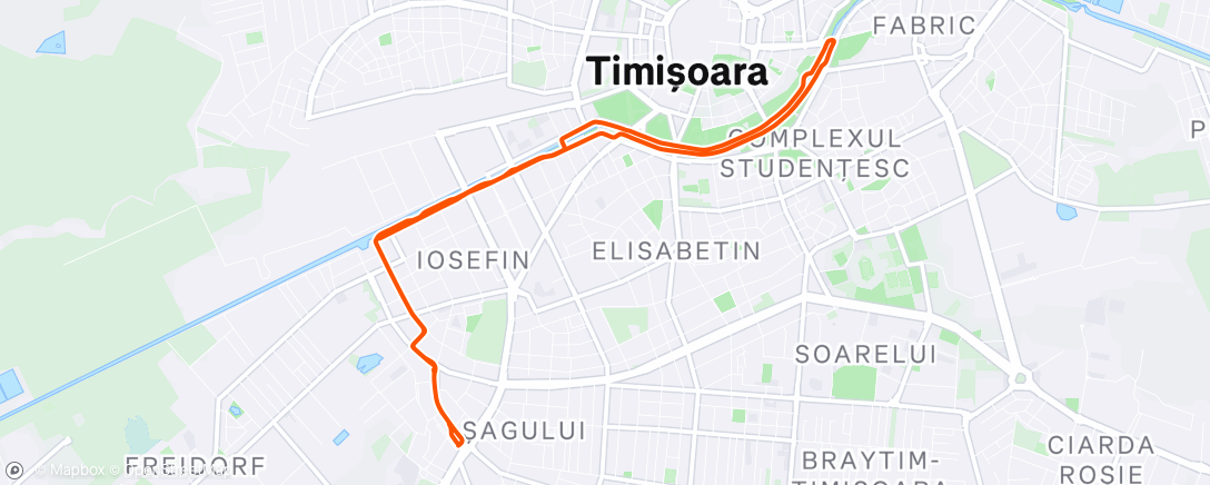 Map of the activity, Morning Run
