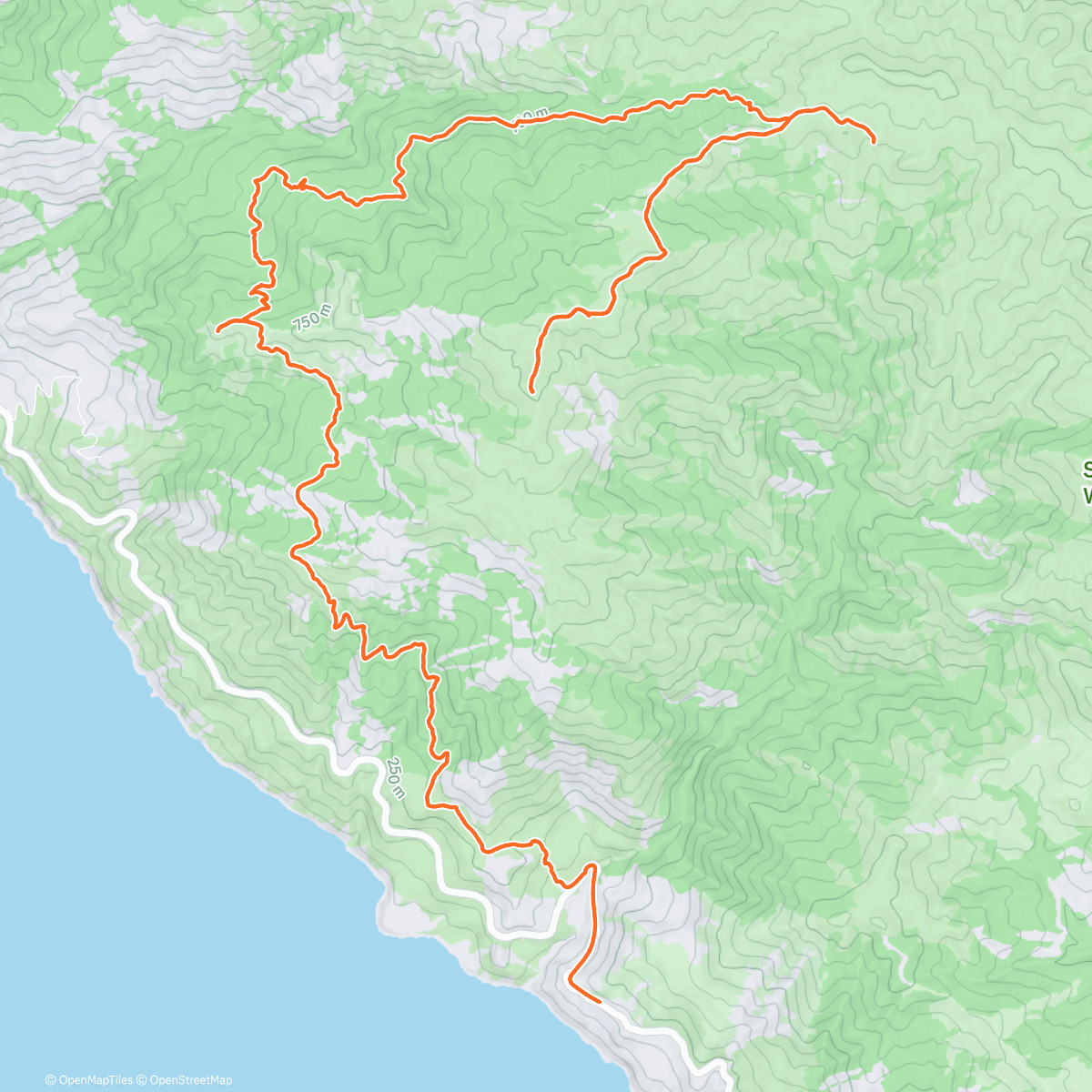 Map of the activity, Cruikshank and Buckeye Trails plus Silver Peak day 2