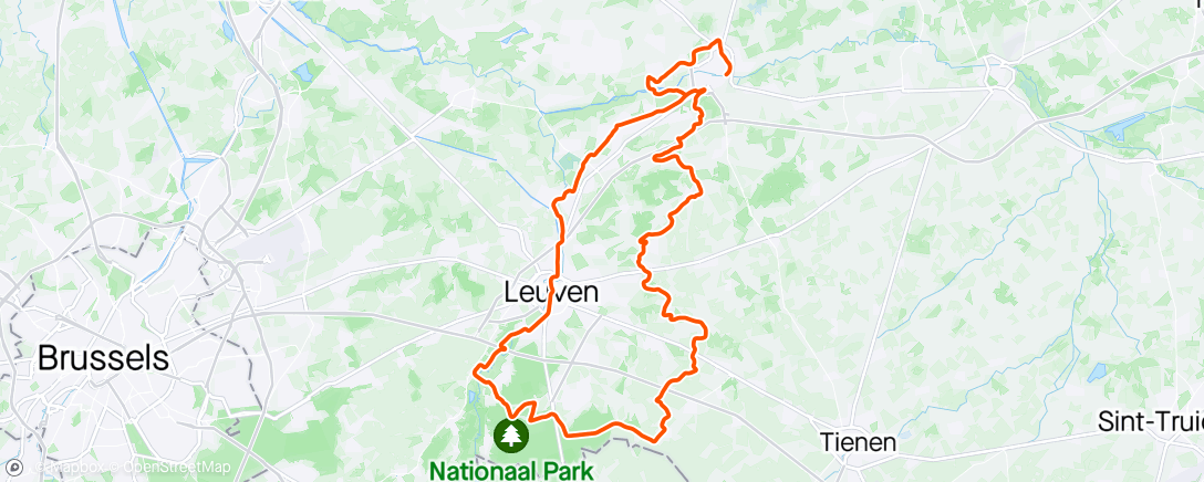 Map of the activity, Meerdael Gravel Ride