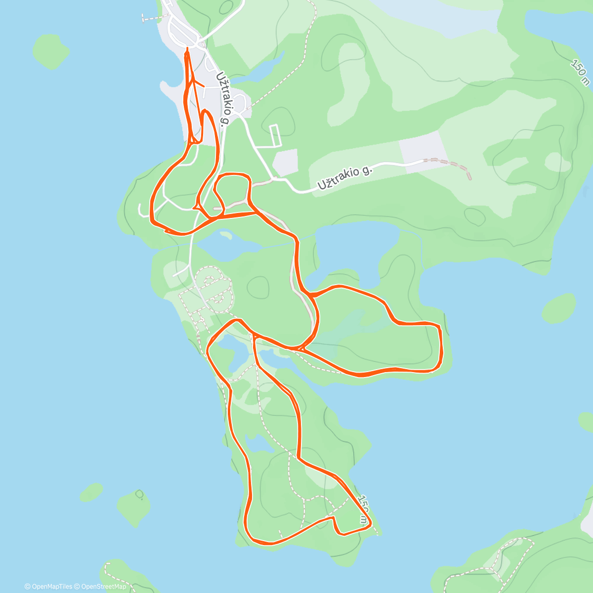Map of the activity, Lunch ski
