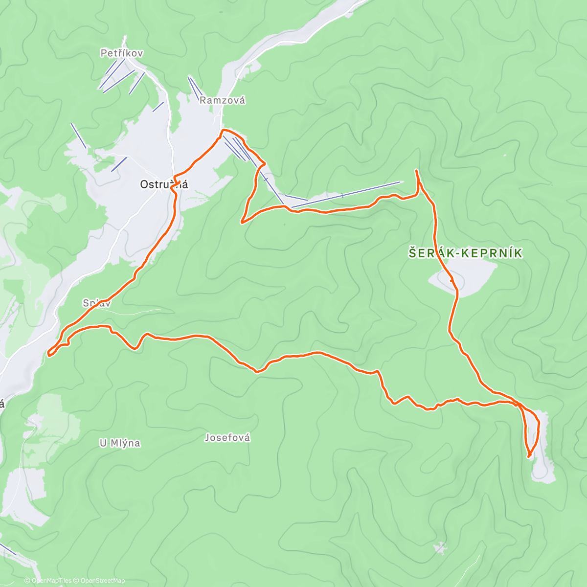 Map of the activity, Kemp Ostružná #3