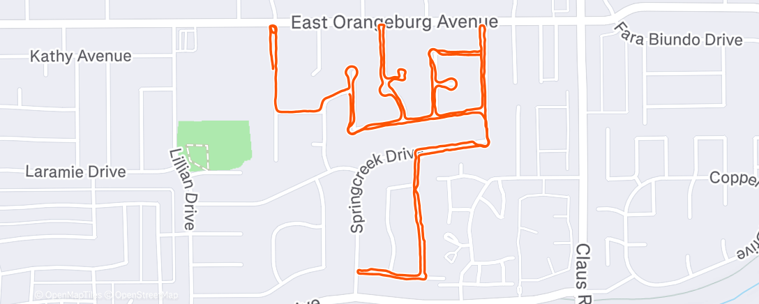 Map of the activity, Afternoon Walk