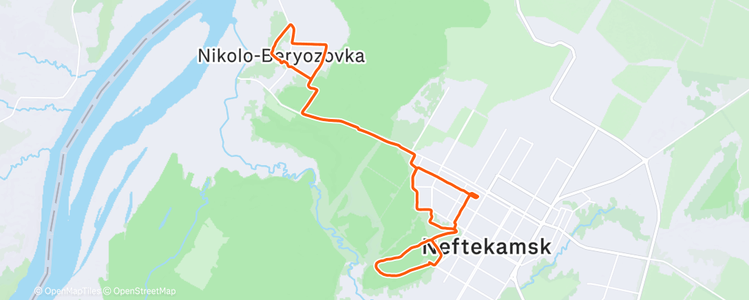 Map of the activity, Утренний забег