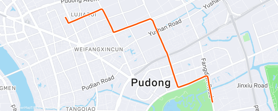 Map of the activity, 傍晚骑行
