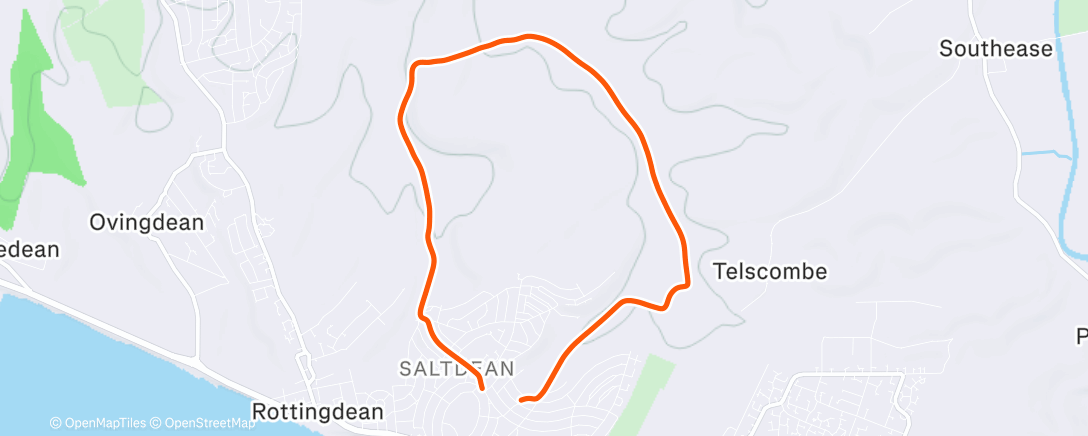 Map of the activity, Lunch Run