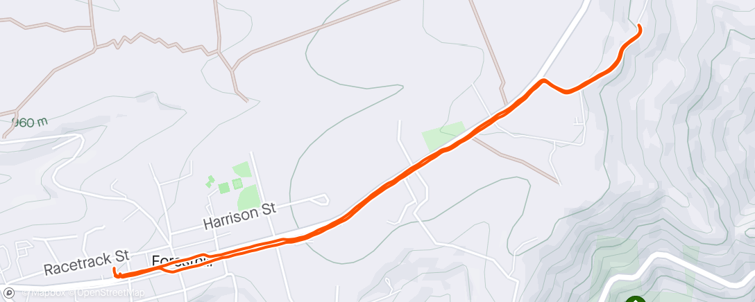 Map of the activity, Foresthill