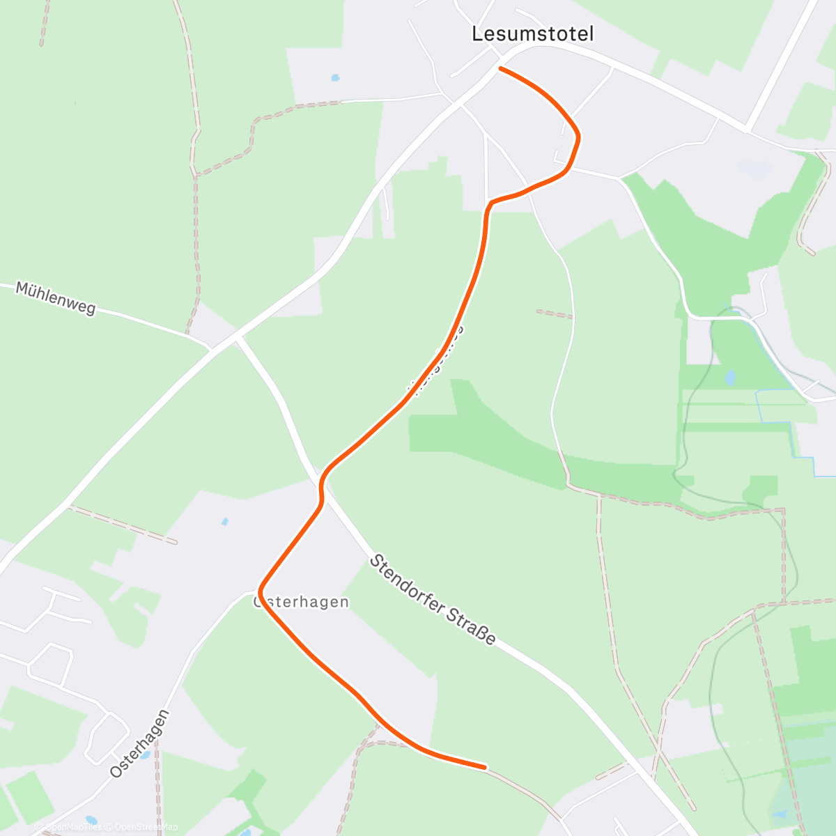 Map of the activity, Spaziergang am Nachmittag