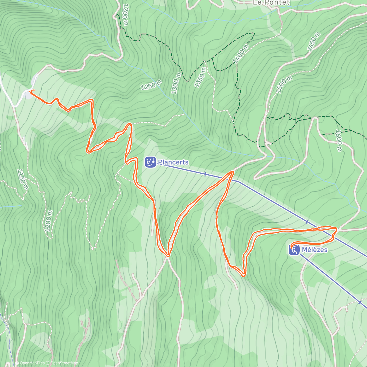 Map of the activity, Randonnée dans l'après-midi
