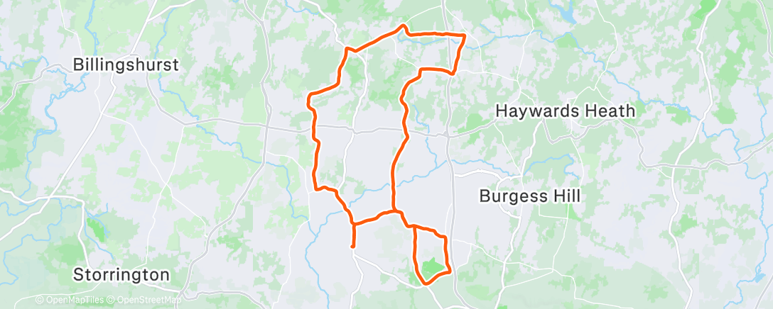 Map of the activity, Morning Ride