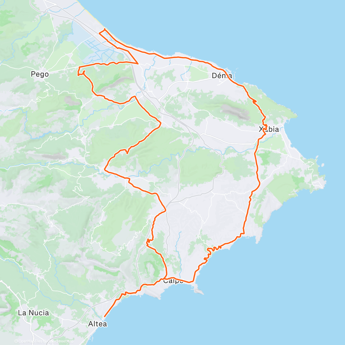 Map of the activity, Altea dag dos 🇪🇸💦