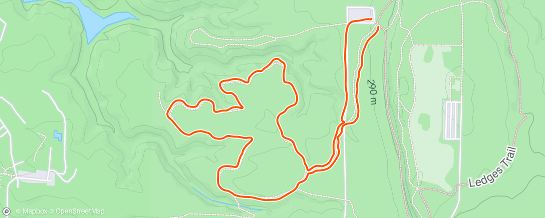 Map of the activity, Afternoon Hike