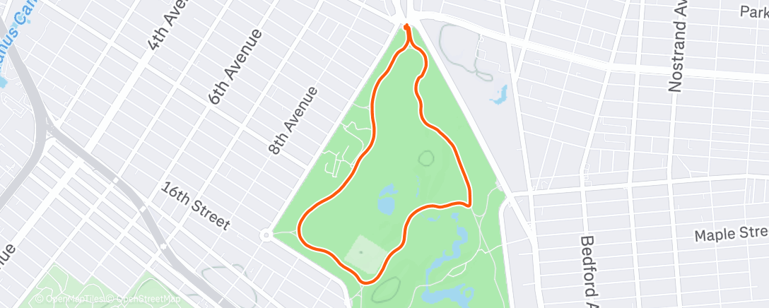 Map of the activity, Lunch Run