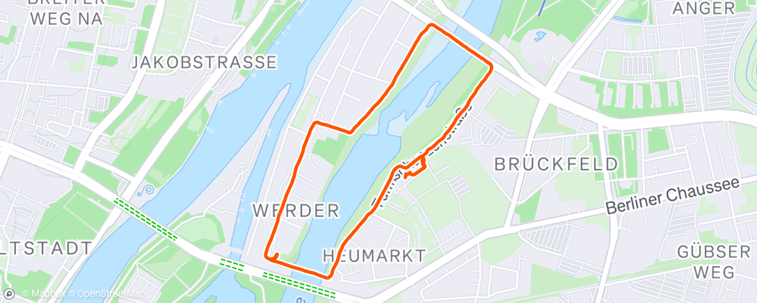 Map of the activity, Lunch Walk