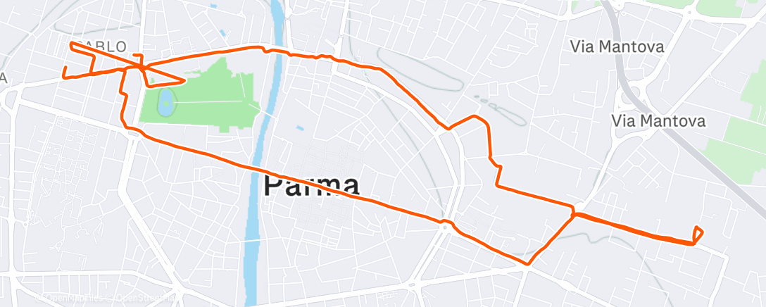 Map of the activity, Evening Gravel Ride