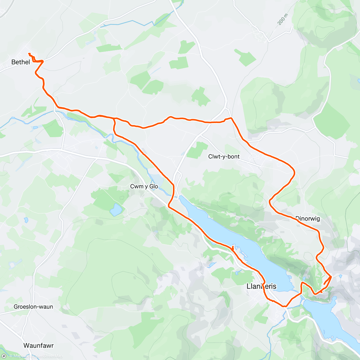 Map of the activity, Morning Hike