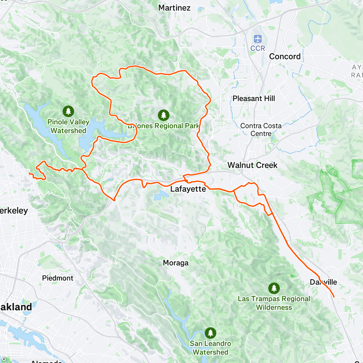 Map of the activity, Morning Ride