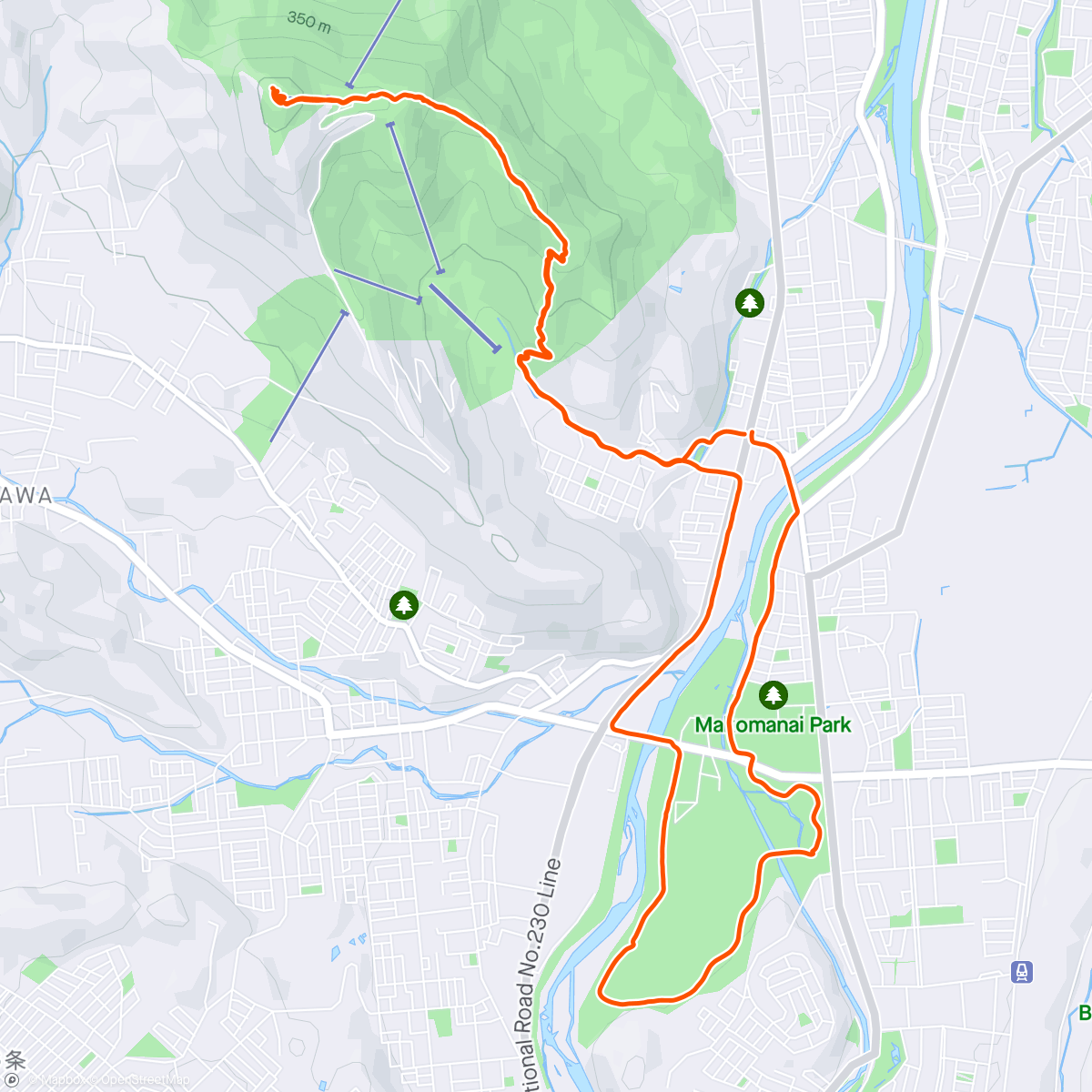 Map of the activity, Mt.Moiwa 藻岩山・真駒内公園☀️22℃