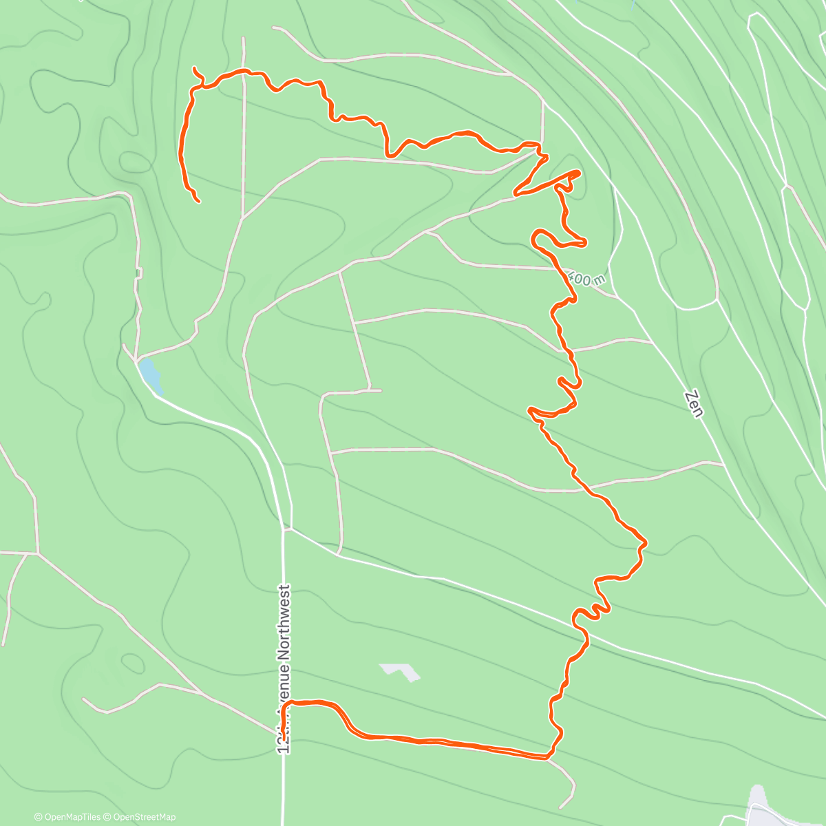 Map of the activity, Morning Trail Run