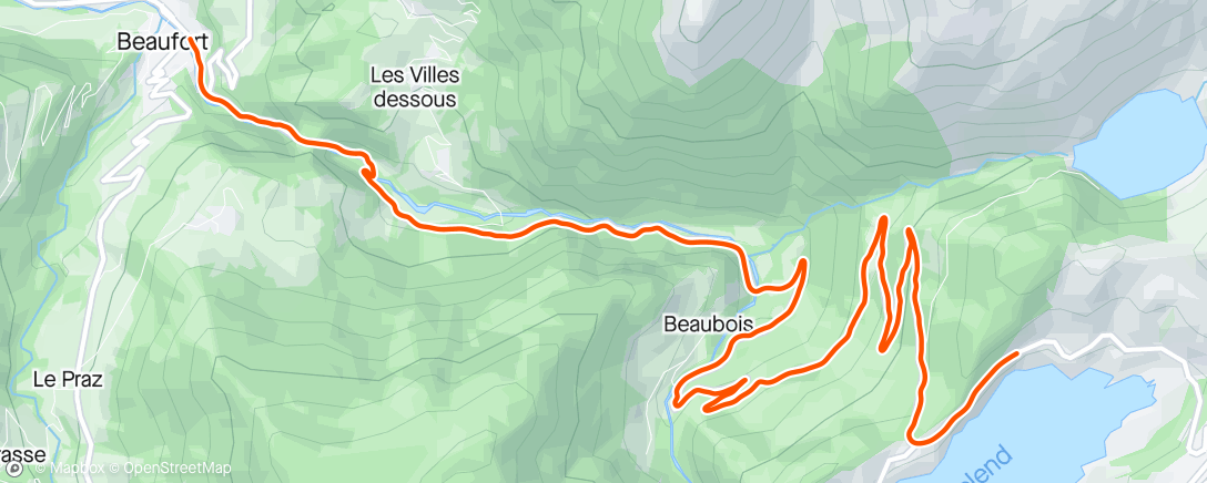 Карта физической активности (Open Road: Cormet de Roselend - Northen Approach (Beaufort))
