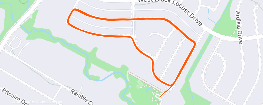 Map of the activity, Morning Run