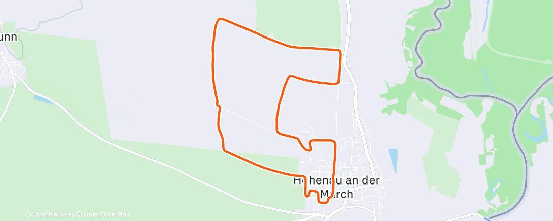 Map of the activity, Lauf am Morgen