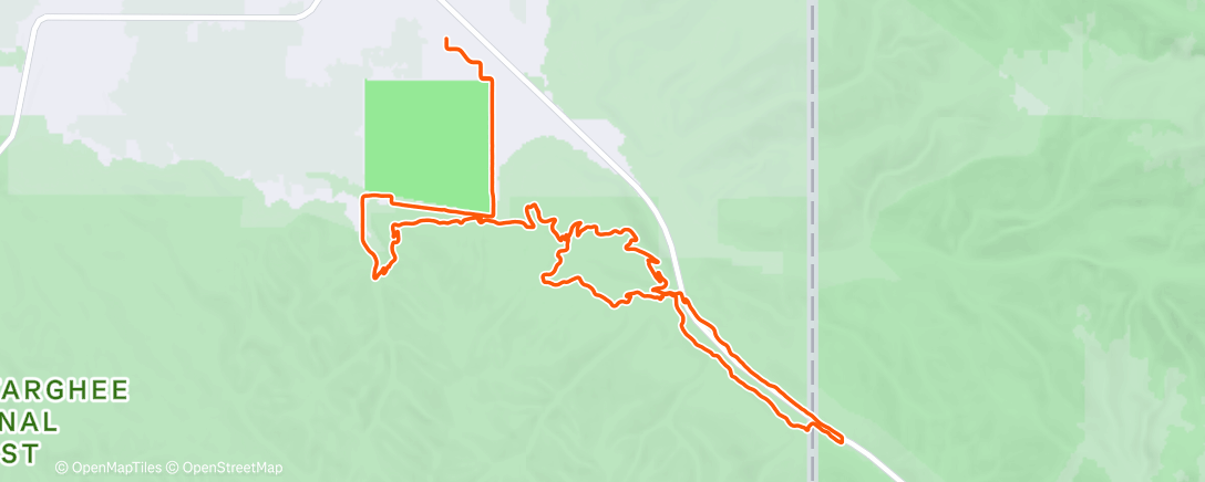 Map of the activity, Morning Mountain Bike Ride