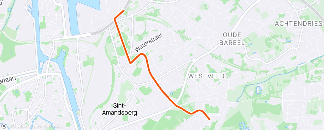 Map of the activity, MyWhoosh - Ghent