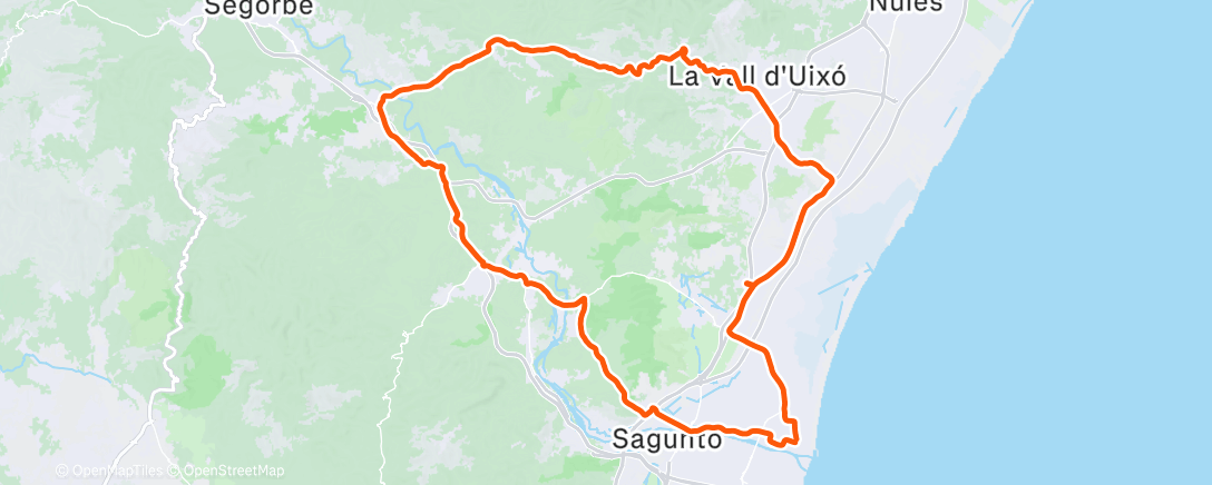 Map of the activity, Marianet-Soneja-TT-Sagunto-Canet