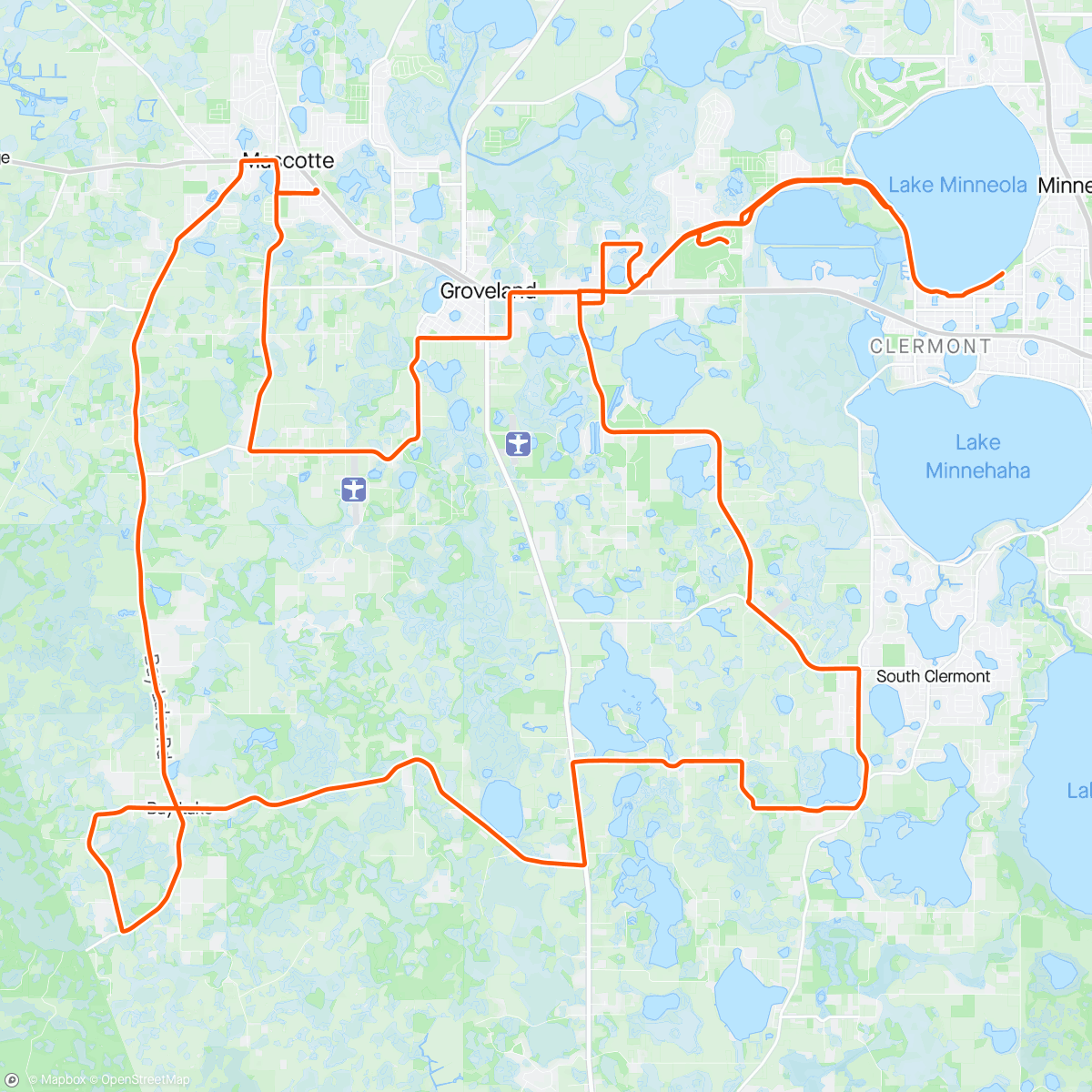 Mapa de la actividad (Bay Lake)