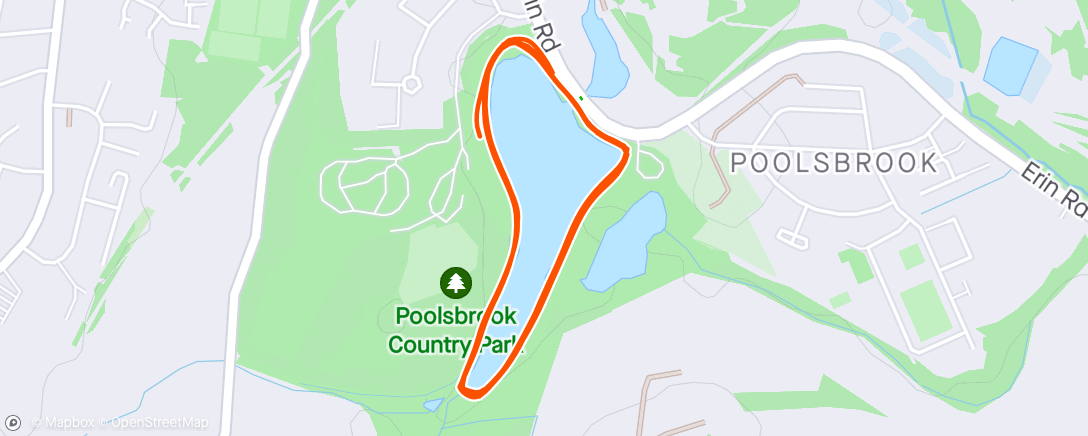 Mapa da atividade, Poolsbrook Parkrun