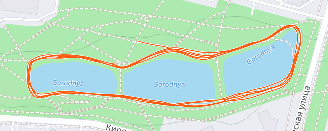 Map of the activity, Утренний забег