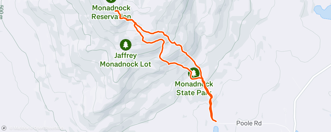 Map of the activity, Morning Hike