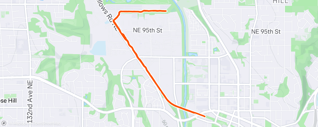 Map of the activity, Lunch Run