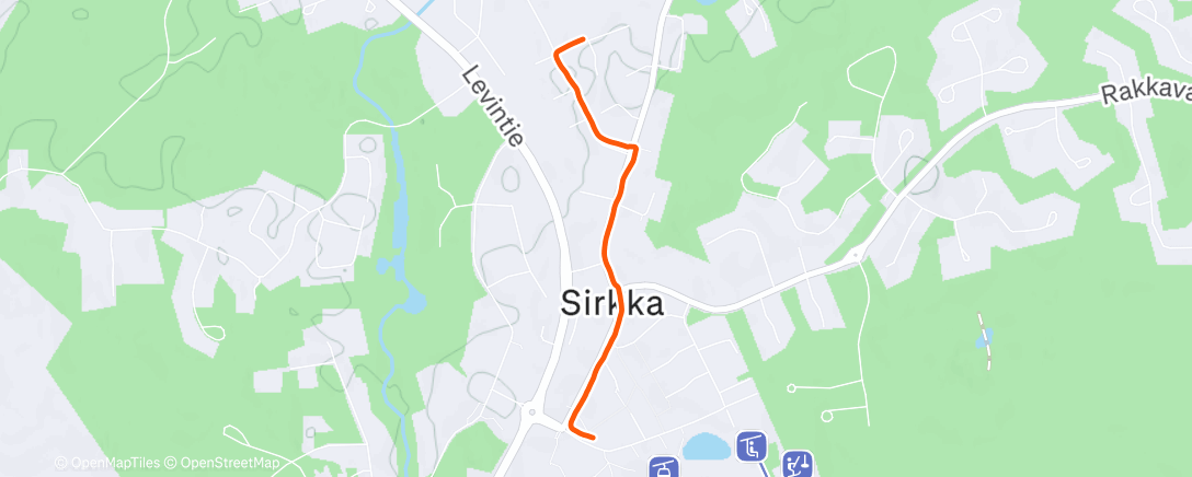 Map of the activity, Morning Walk