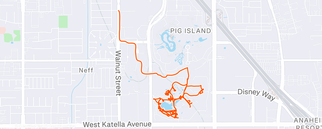 Map of the activity, Disney California Adventure with the nieces and nephews