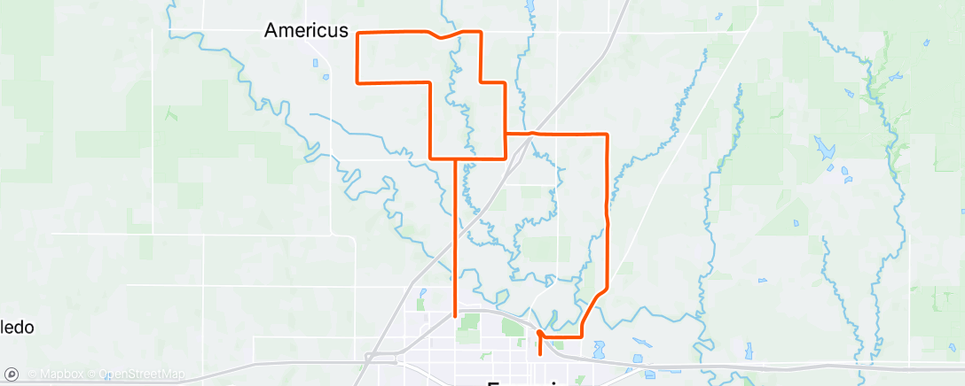 Map of the activity, Morning Gravel Ride