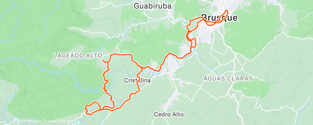 Map of the activity, Pedalada de mountain bike matinal