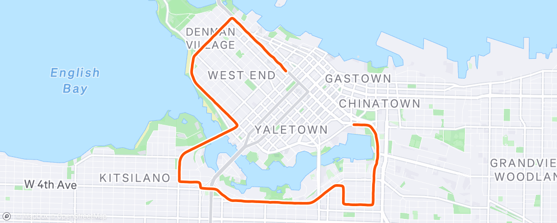 Map of the activity, Sun Run 2025