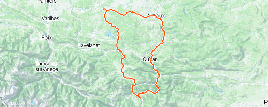 Map of the activity, Col de Moulis - Col du Garavel - Quillan / Basis