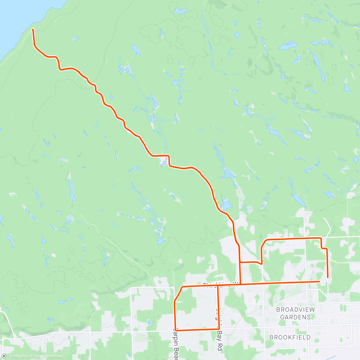Map of the activity, Long overdue ride with Travis