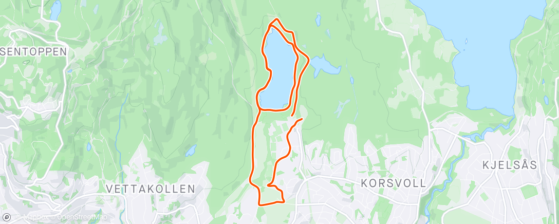 Map of the activity, Lunch Run med Lars H.