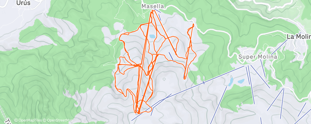 Mapa de la actividad (ESQUI ALPINO LA MASELLA)