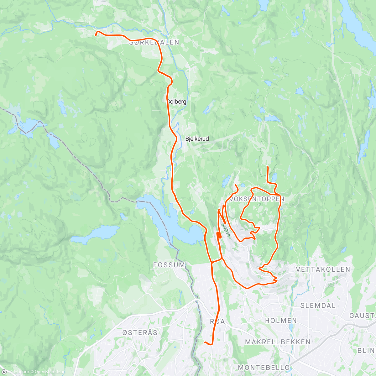 Map of the activity, Sørken og to syredrag med HCK
