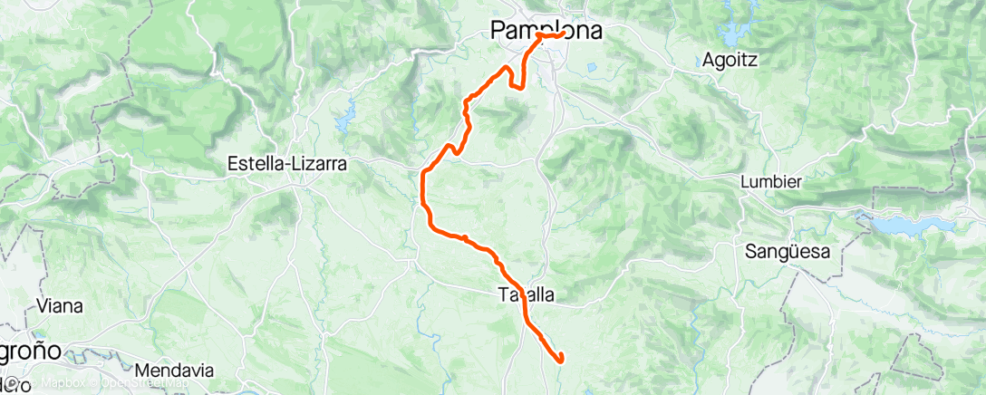 Mapa da atividade, Beire - Iruñea con el Kapelmuur Navarro