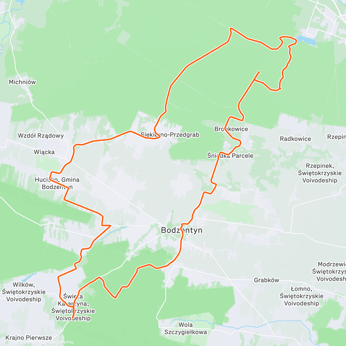 Map of the activity, Sierra de Santa Cruz #3