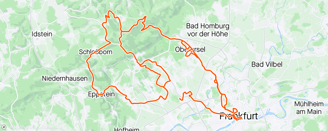 Map of the activity, Eschborn-Frankfurt