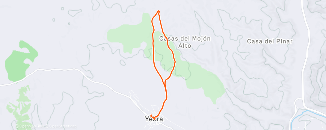 Map of the activity, III Marcha Navideña Yebra