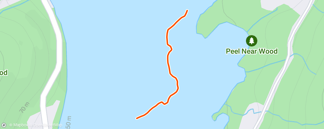 Map of the activity, Afternoon Kayaking