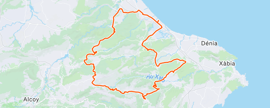 Map of the activity, Sortie vélo le matin