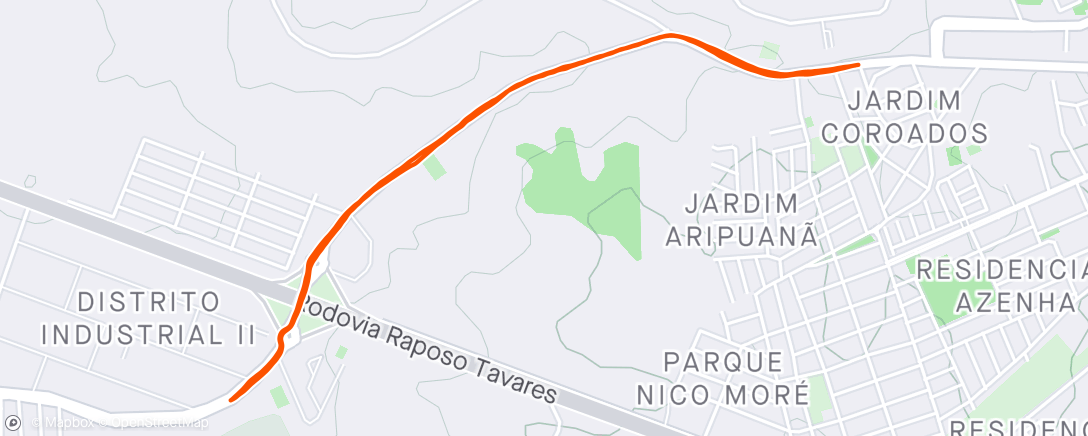 「Caminhada/corrida」活動的地圖